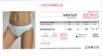 ZANN8125- mini slip donna cotone bielastico 8125 - Fratelli Parenti